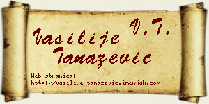 Vasilije Tanazević vizit kartica